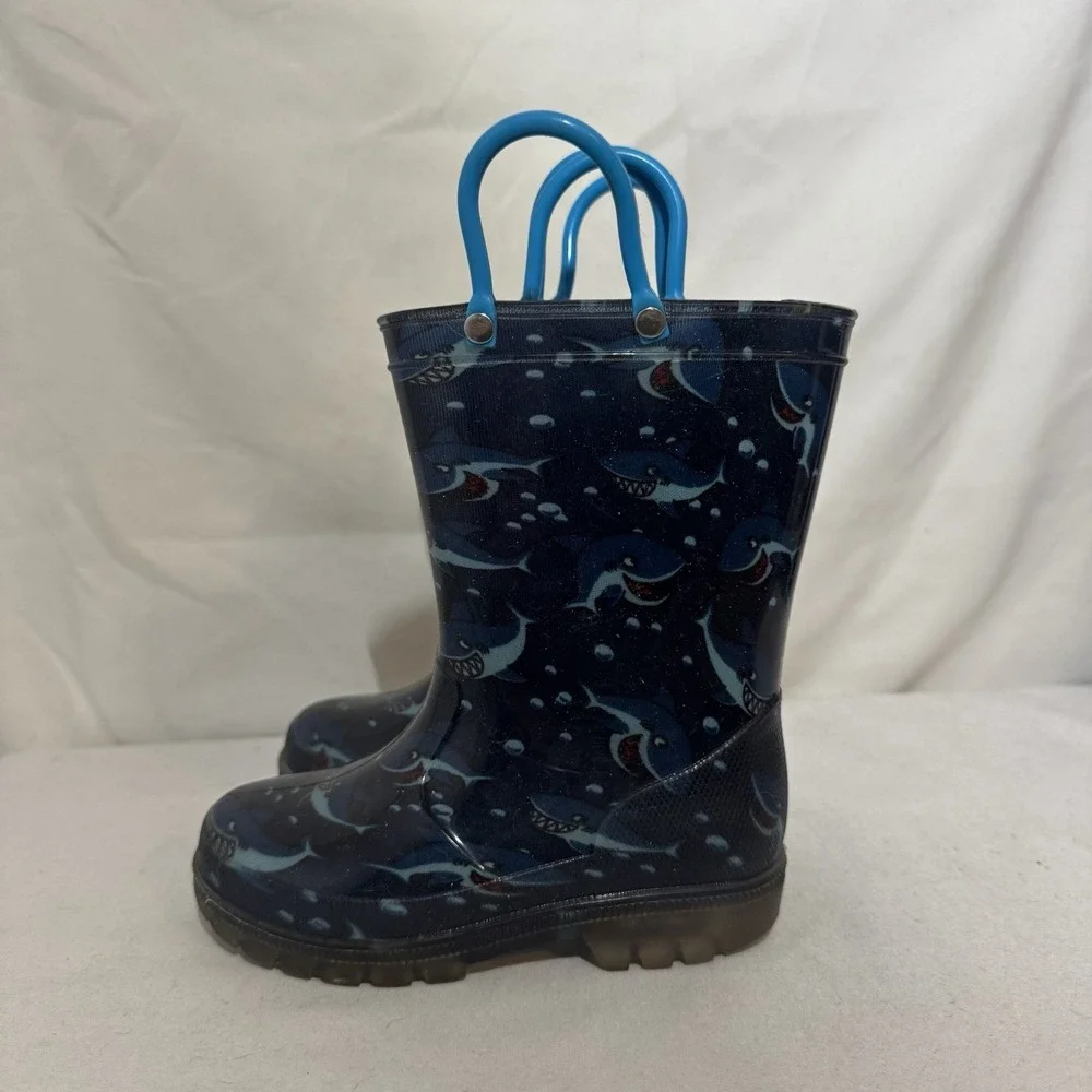 Little Kid Casual Rain Boots Shark‎ Design Size 8C